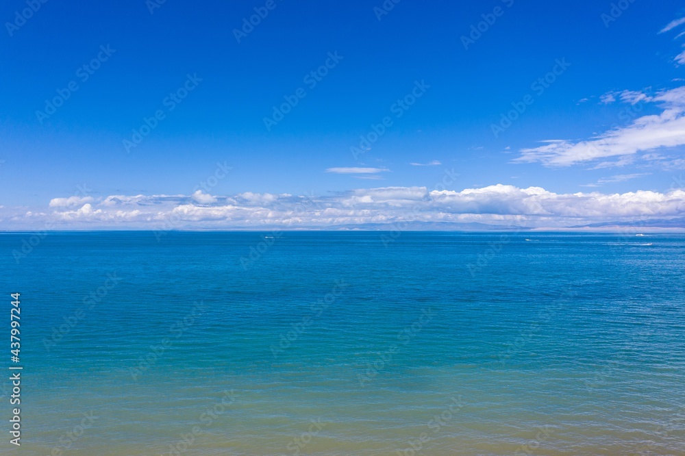 Beautiful scenery of Qinghai Lake in China. This photo is taken with a drone flying in the air. Beautiful scenery of Qinghai Lake in China. This photo is taken with a drone flying in the air.
