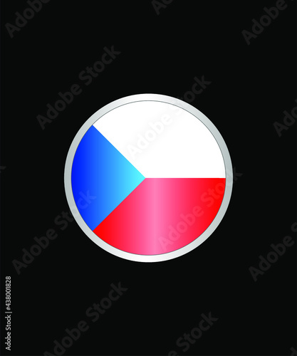 Czech flag icon vector