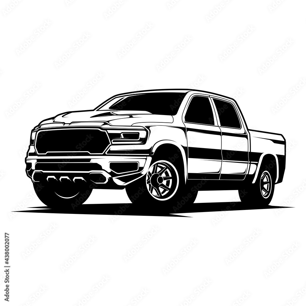 pickup vector illustration
