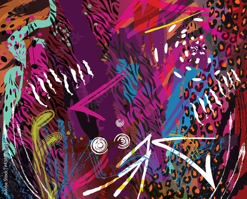 80s style abstrct vector background