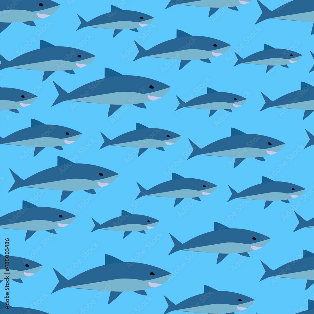 vector fish print. seamless fish print