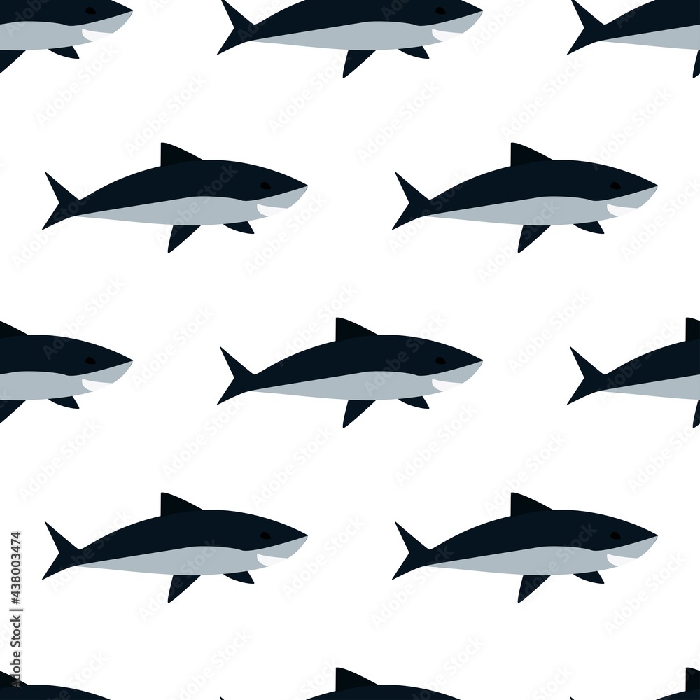Fototapeta premium vector fish print. seamless fish print