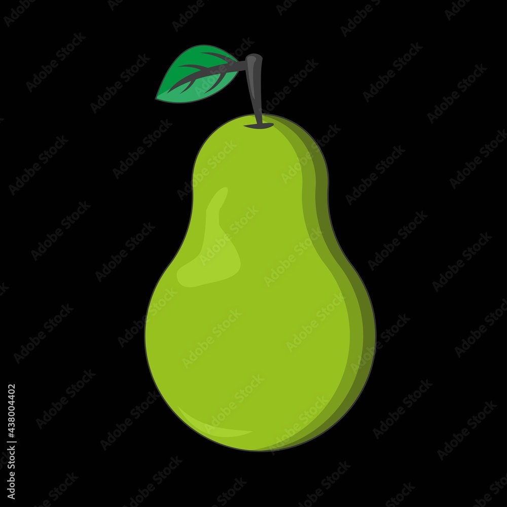 vector pear print on black background, print for clothes or print vector pear print on black background, print for clothes or print