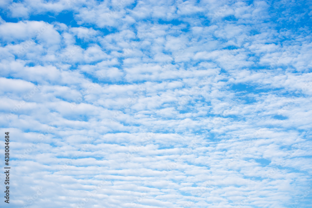 Fototapeta premium Blue sky and white cloud. Clear skyscape, fresh clean air no pollution of PM 2.5. Heave theme.