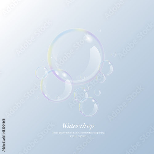 transparent water droplets , water drop object.