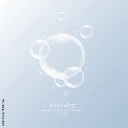 transparent water droplets , water drop object.
