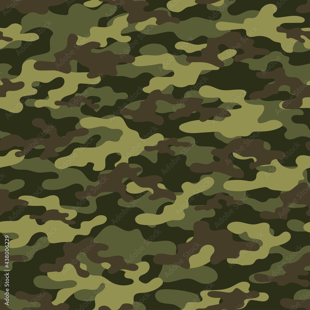 Camouflage green seamless pattern.Military camo.Print Vector Camouflage green seamless pattern.Military camo.Print Vector
