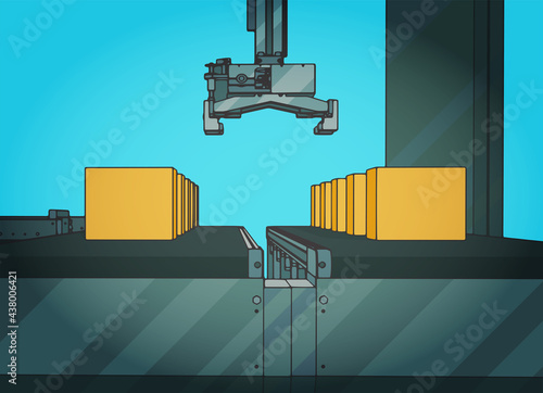 Automated conveyor line and robotic manipulator