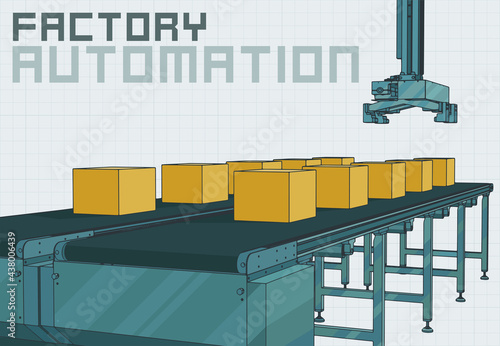 Automated conveyor line with robotic manipulator