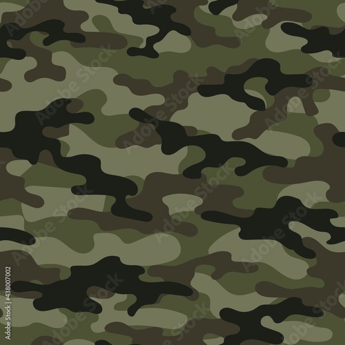 vector camouflage green pattern for clothing design. camouflage military pattern