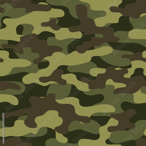 green Camouflage background. Seamless pattern.Vector. Outdoor images.