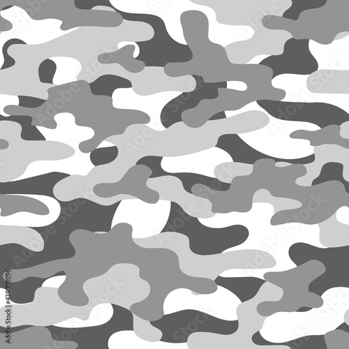 grey Camouflage background. Seamless pattern.Vector. Outdoor images.