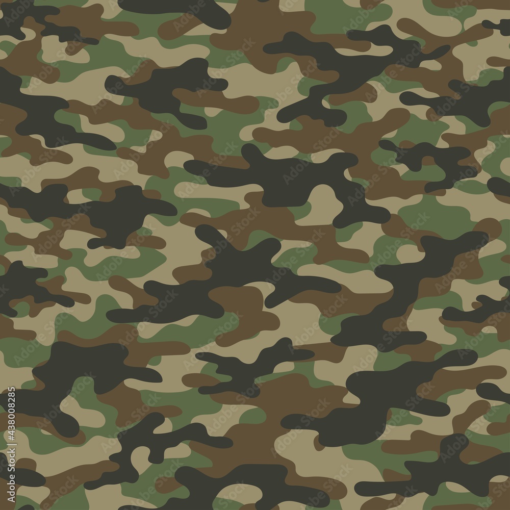 Fototapeta wektor wzór kamuflażu dla armii. zielony wojskowy wzór kamuflażu