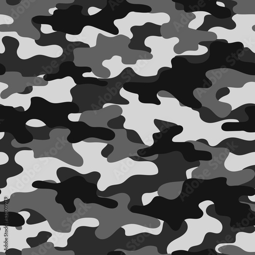 grey Camouflage background. Seamless pattern vector.