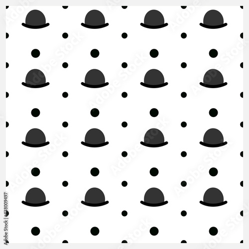 Black Hat and Polkadot Pattern