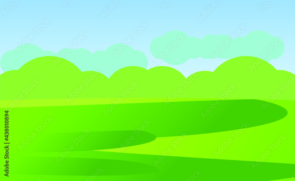 landscape with trees and clouds landscape with trees and clouds