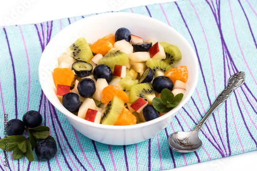 Fruit vitamin fresh salad for a snack and a healthy diet.