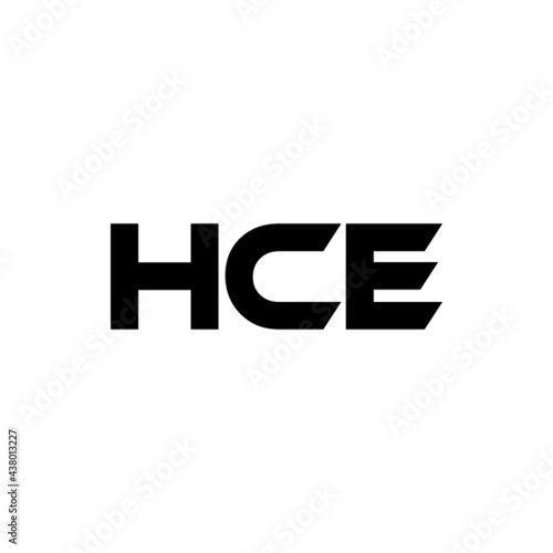 HCE letter logo design with white background in illustrator, vector logo modern alphabet font overlap style. calligraphy designs for logo, Poster, Invitation, etc.