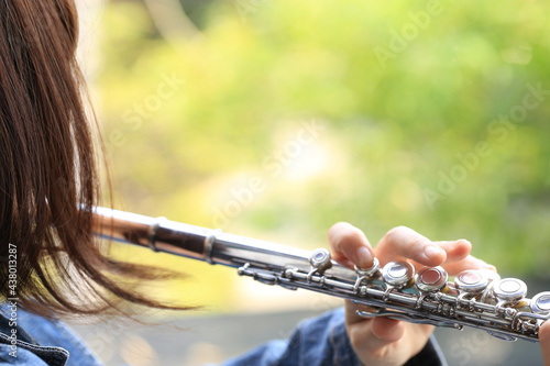 фотографія Flute classical instrument player playing song