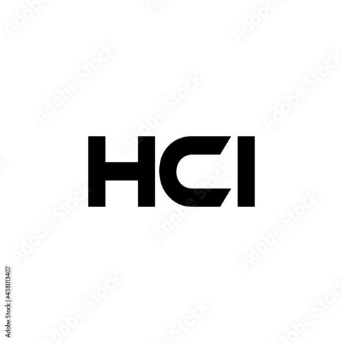 HCI letter logo design with white background in illustrator, vector logo modern alphabet font overlap style. calligraphy designs for logo, Poster, Invitation, etc. © Aftab
