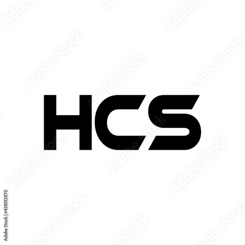 HCS letter logo design with white background in illustrator, vector logo modern alphabet font overlap style. calligraphy designs for logo, Poster, Invitation, etc.