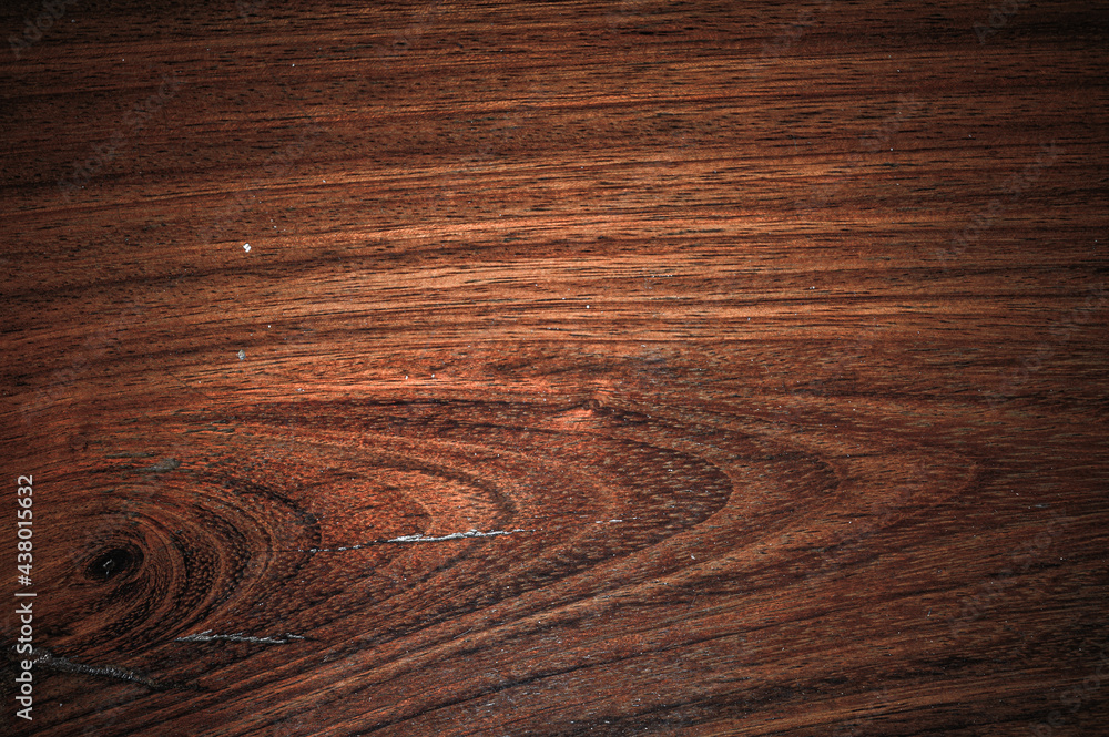 Fototapeta premium Plank wood table floor with natural pattern texture background.