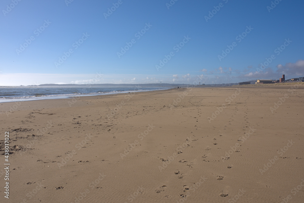 footprints on the beach