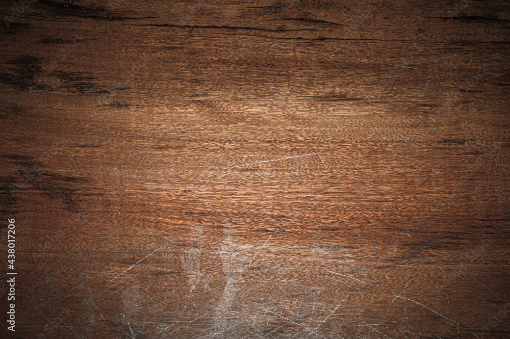 Obraz premium Plank wood table floor with natural pattern texture background.