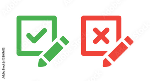 Choice, vote yes or no icon.