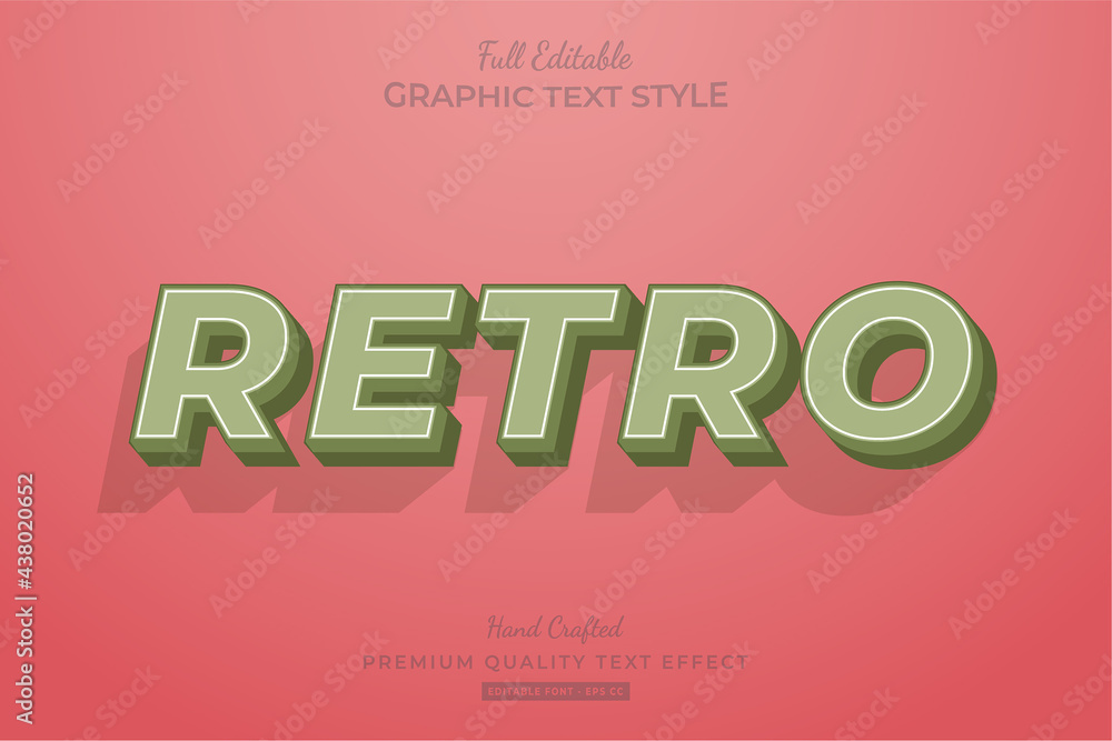 Retro Old Editable Text Effect Font Style