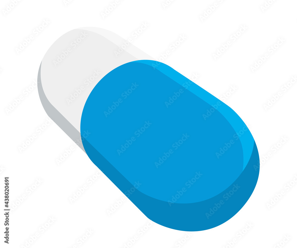医薬品市販薬カプセルの薬のイラスト白背景 立体 Stock Vektorgrafik Adobe Stock