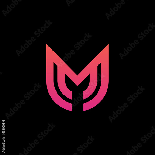 BEAUTIFUL COLOR SIMPLE M LOGO FOR COMPANY