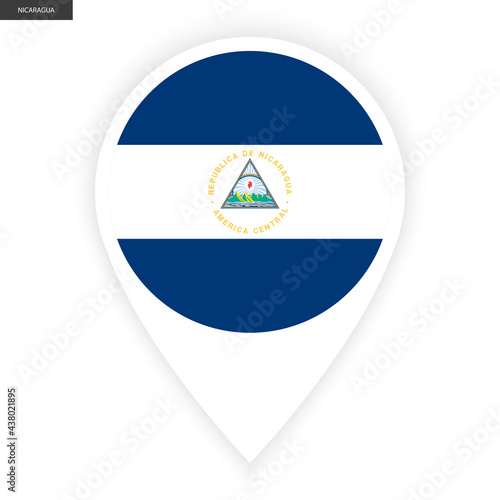 Nicaragua marker icon with white border on white background. Nicaragua pin icon with shadow isolated on white background. Free Download Nicaragua marker icon with white border on white background. Nicaragua pin icon with shadow isolated on white background. - GFXLoad
