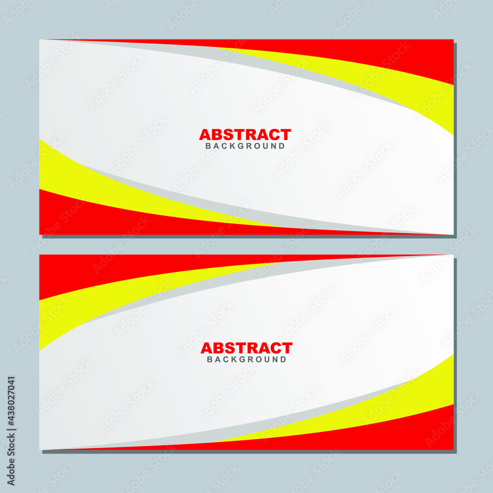Illustration set vector of abstract background in white, yellow, and orange color. Good to use for banner, social media template, poster and flyer template, etc