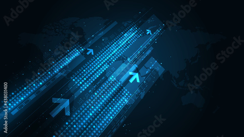 Transferring a vast amount of digital data that is globally accessible in a matter of seconds.