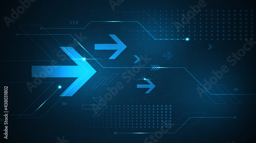 The arrows represent the speed of digital transfers.