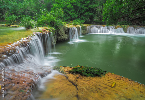 Green natural waterfall