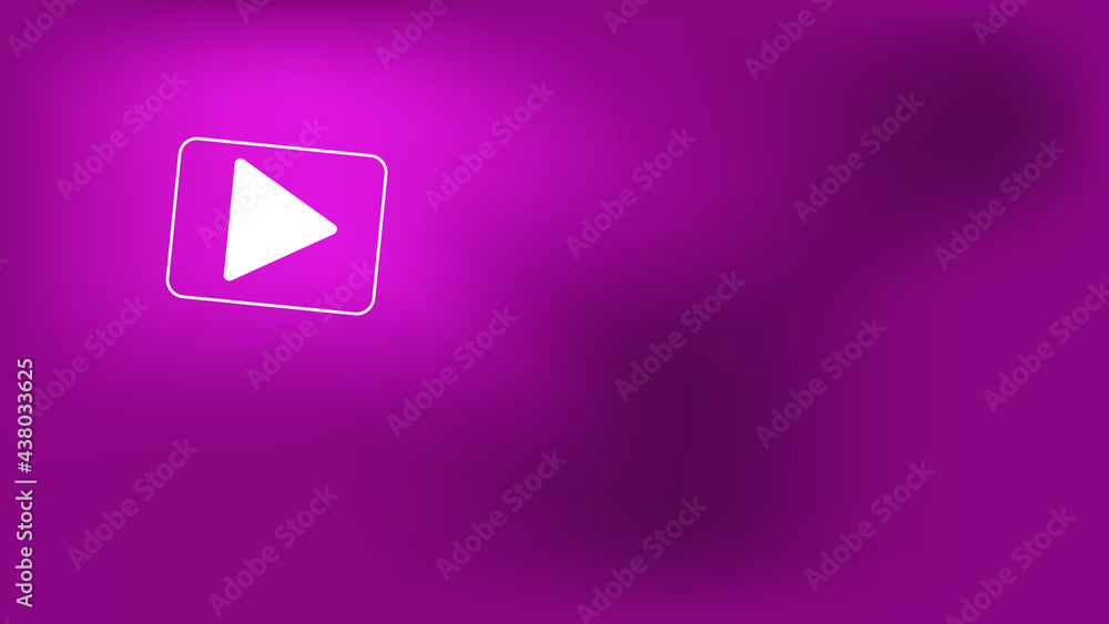 Pink gradient background with play sign Pink gradient background with play sign