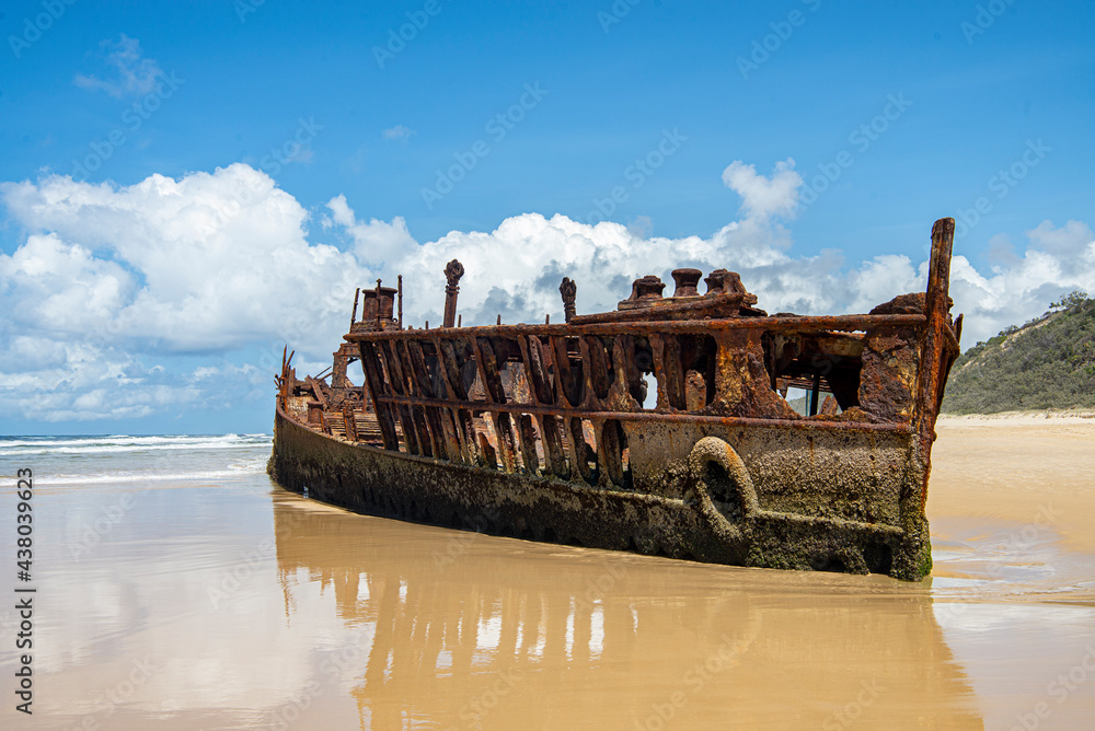 The SS Maheno Shipwreck is situated on Fraser Island on the east coast of Australia, and one of the highlights of any visit here. It sits on the shore of 75 Mile Beach, where is has lived since 1935.