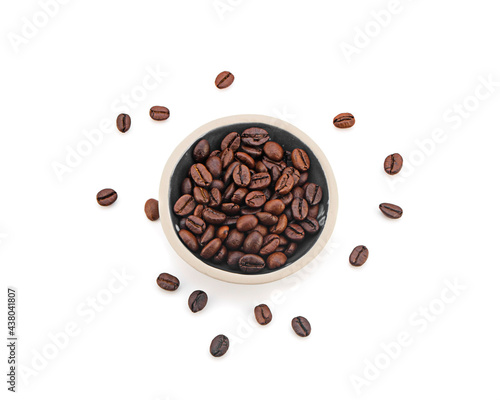 cup of beans coffee