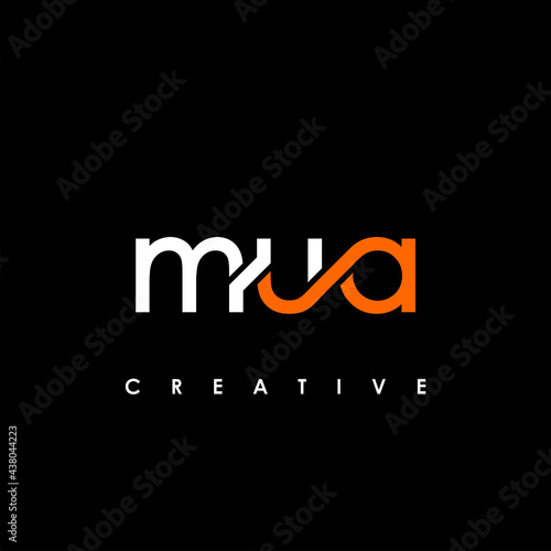 MUA Letter Initial Logo Design Template Vector Illustration