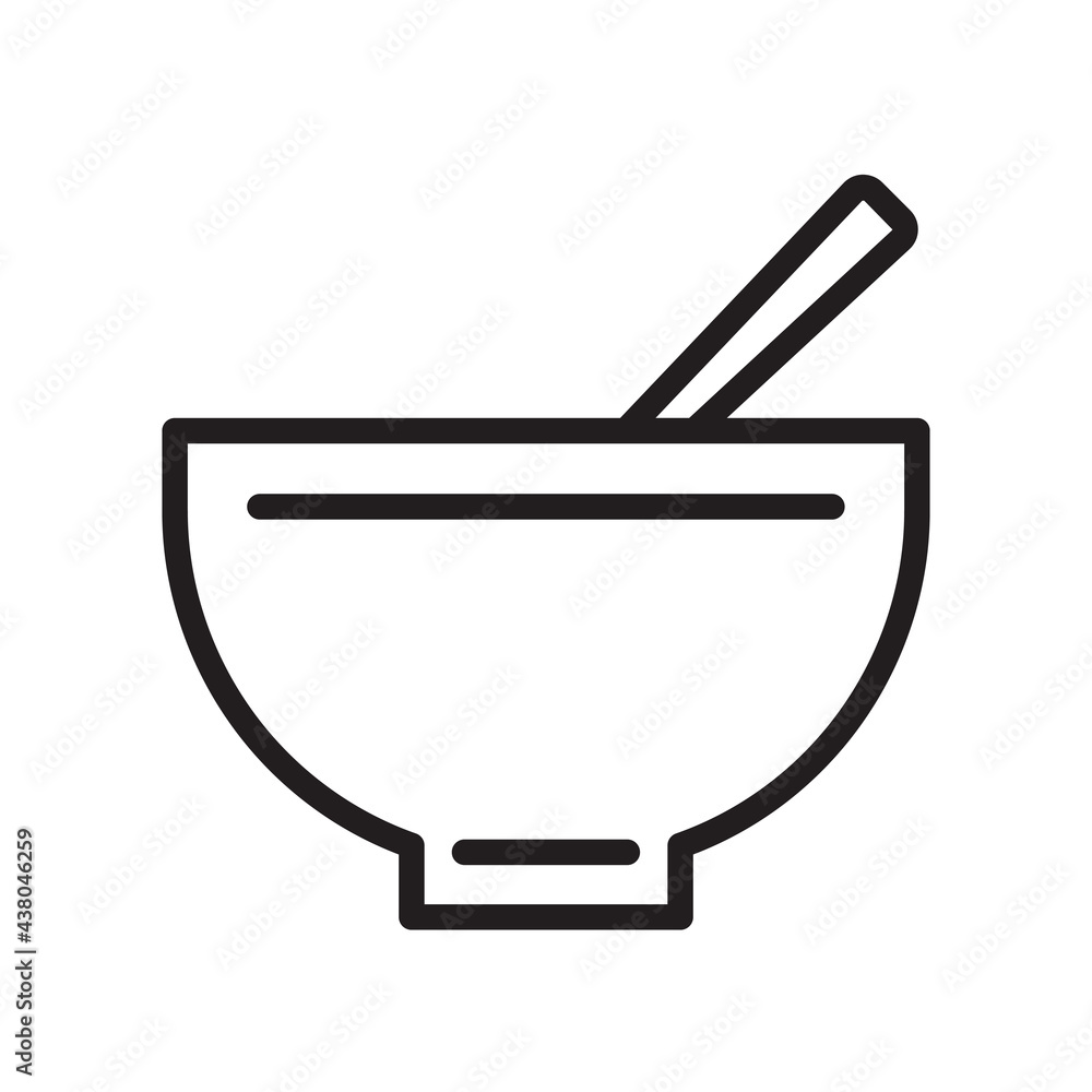 bowl spoon icon Design Template. Illustration vector graphic. simple black outline style icon isolated on white background. Perfect for your web site design, logo, symbols of restaurants, cafe bowl spoon icon Design Template. Illustration vector graphic. simple black outline style icon isolated on white background. Perfect for your web site design, logo, symbols of restaurants, cafe