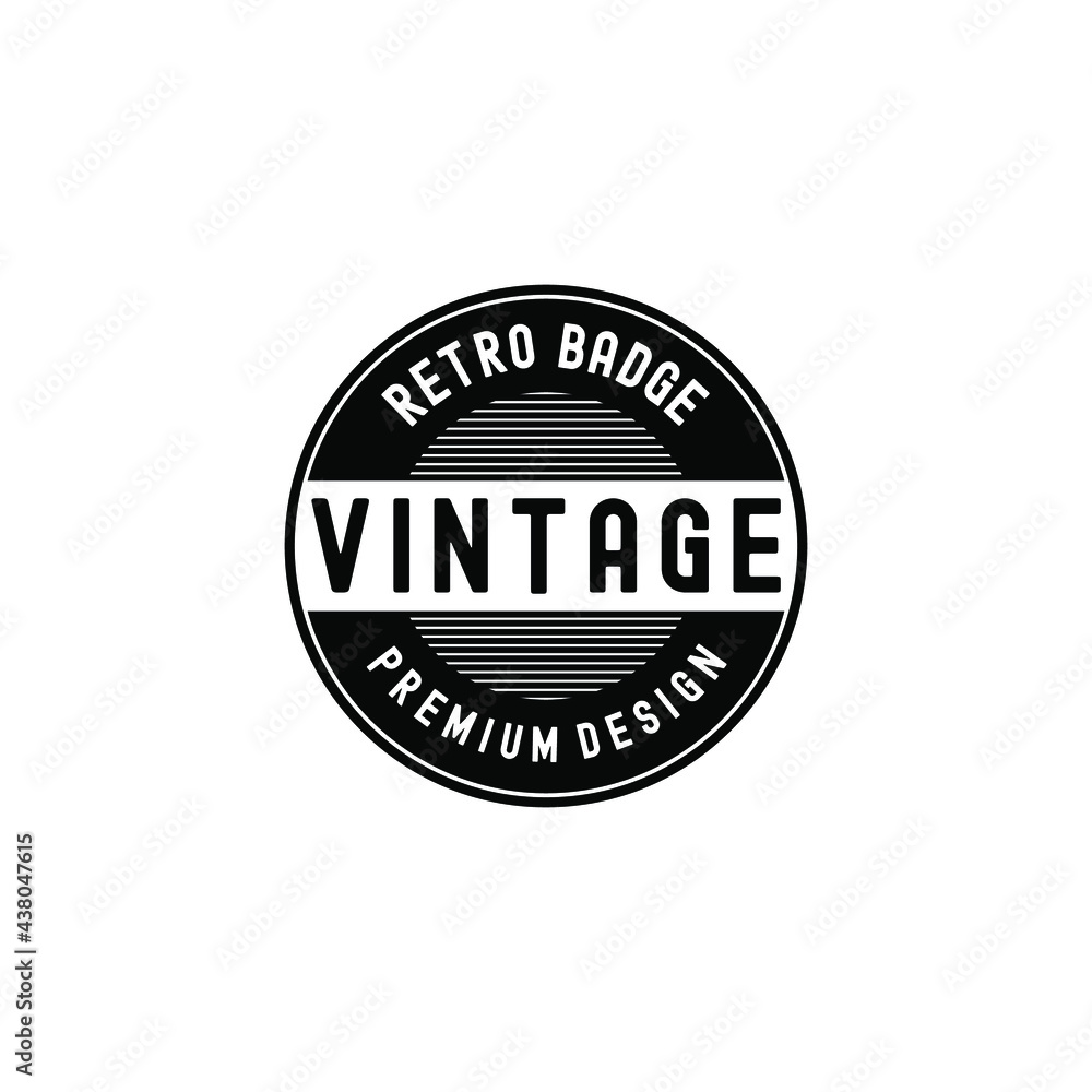 Fototapeta premium Vintage Badge Emblem Retro Classic Premium Logo Tamplate Vol.03