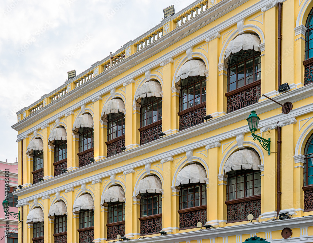 The surrounding buildings of Senado Square in Macau, China