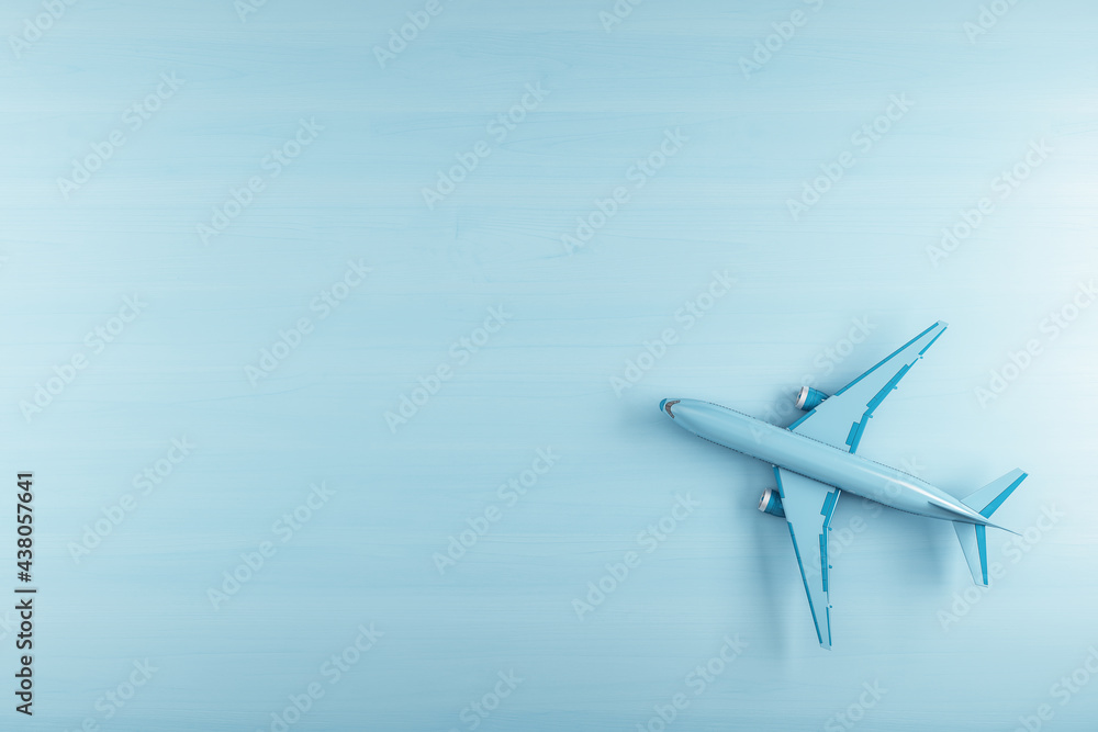 Blue web page design template for project delivery, transport, airplane and mockup place for your advertisement. Modern concept for website and mobile website development. 3D Rendering. Blue web page design template for project delivery, transport, airplane and mockup place for your advertisement. Modern concept for website and mobile website development. 3D Rendering.