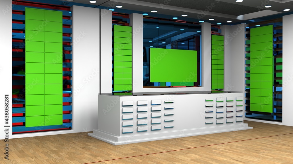 3D Virtual TV Studio News, Backdrop For TV Shows .TV On Wall.3D Virtual News Studio Background, Loop
3D Virtual TV Studio News, Backdrop For TV Shows .TV On Wall.3D Virtual News Studio Background, Loop