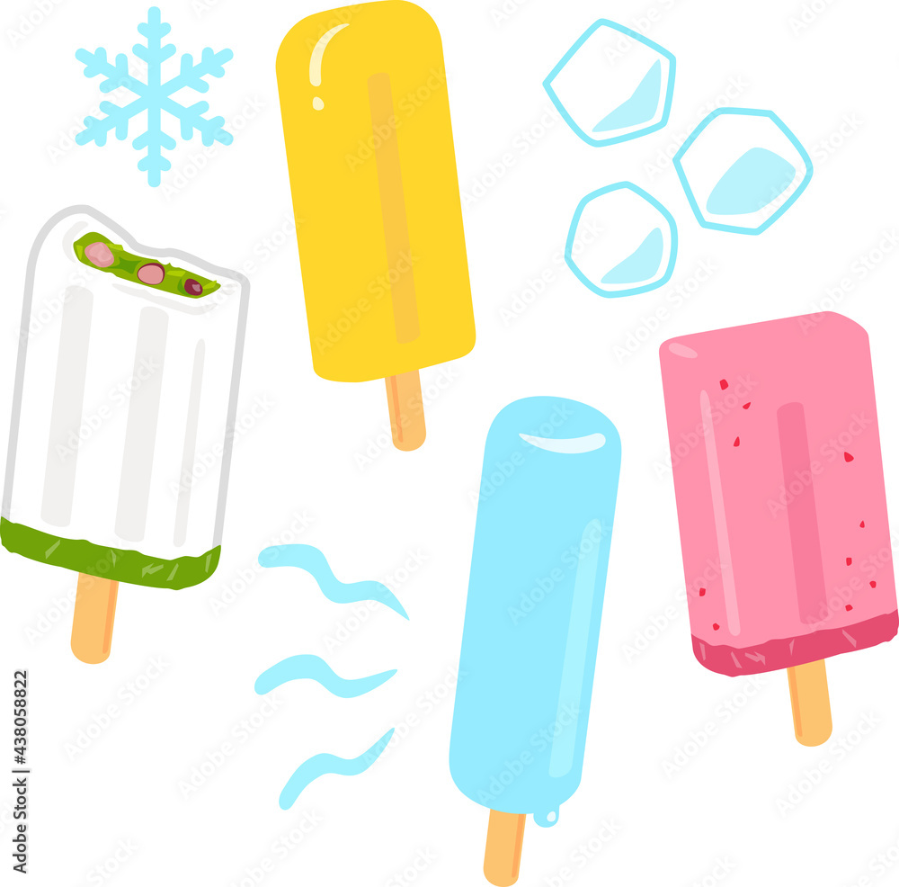 棒付きアイスキャンディのイラストセット Stock Vector Adobe Stock 棒付きアイスキャンディのイラストセット Stock Vector Adobe Stock