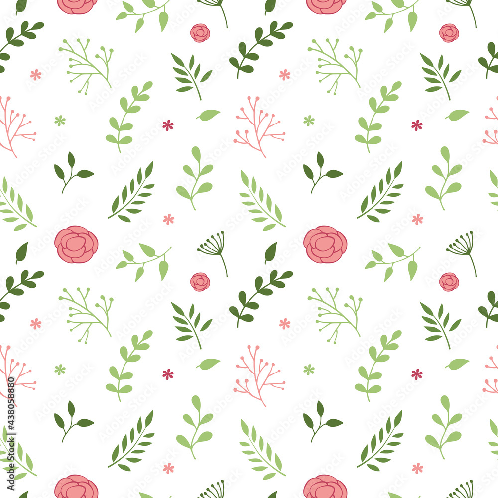 custom made wallpaper toronto digitalSeamless texture of leaves and flowers. Foliage pattern, natural floral abstract background, wallpaper.