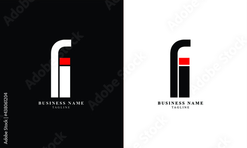 FI, IF, Abstract initial monogram letter alphabet logo design