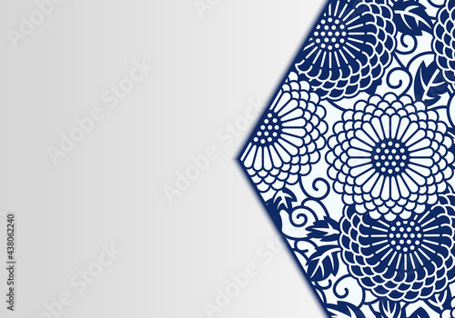 Chinese Porcelain Style Background, Template, The Cherry Flowers Patterns